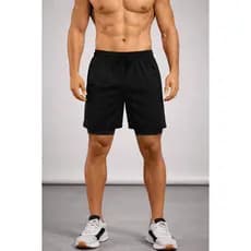 Bermuda Masculina Academia 2 em 1 Treino Caminhada