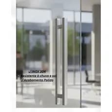 Puxador de Porta Quadrado 2525 Inox 304