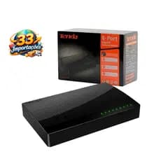 Switch Roteador de Rede 8 Portas 10/100Mbps RJ45 com LED Plug and Play Alta Velocidade