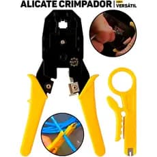 Crimpador de cabo de rede profissional 3 em 1, descascador de fios e cortador para cabeças de cristal 4P 6P 8P,