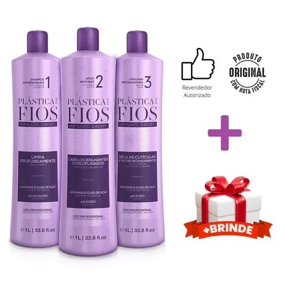Kit Cadiveu Professional Plástica dos Fios Alinhamento Profissional (3 Produtos) - PROMOÇÃO - A MELHOR