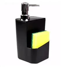 Dispenser Porta Detergente Sabonete Líquido 650ml Com Porta Esponja Organizador De Pia Para Cozinha Lavanderia