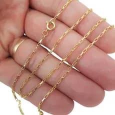Corrente Tijolinho Cartie Moeda Antiga + Banho de ouro18k Cordão MasculinoCorrente Tijolinho Cartie Moeda Antiga + Banho de ouro18k Cordão Masculino