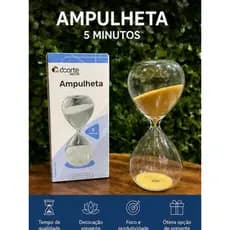 Ampulheta de Mesa 5 Minutos Decorativa – Foco, Produtividade e Minimalismo