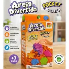 Areia de Modelar Pocket Sereia – Kit Criativo Infantil com Moldes e Ferramentas – Areia Mágica Não Suja e Não Resseca