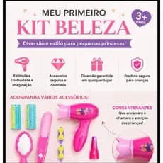 Kit Beleza Infantil com Secador, Espelho e Acessórios | Brinquedo Faz de Conta para Meninas | Fashion Girl 3+ Anos
