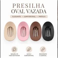 Presilha Oval Vazada Fosca – Elegância, Conforto e Firmeza para Todos os Tipos de Cabelo