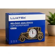 Relógio Analógico Despertador Vintage Decorativo – Modelos Carro Clássico e Bike Retrô