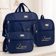 Kit Bolsas Saída Maternidade 3 Peças Personalizável