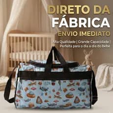 Bolsa Maternidade Bebê Grande Luxo e Organizada Estampada