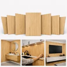 Kit Placa Vinilica 3D Adesiva Parede Madeira Revestimento Impermeável Fácil Aplicar Casa Apartamento