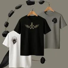 Camisetas , camisa Masculina Estampada Trio Coqueiros Gola Redonda estilosas - OU 1 UNIDADE