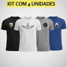 KIT 4 camiseta masculina , camisa algodão masculina , camisa masculina ,camisas masculinas 100% algodão
