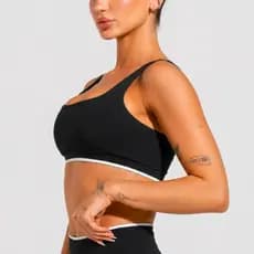 Top Fitness Academia Zero Transparência Suplex Poliamida Sem Bojo com Alta Sustentação