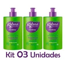 Kit com 03 Unid Gel Creme para Pentear Kolene Curvaturas 300 ML