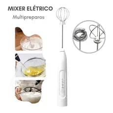 Mini Batedor Mixer Elétrico Portátil Bivolt