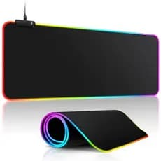 Mouse Pad Gamer Grande Speed Borda Led 7 Cores Rgb Impermeável 300mm X 800mm SBD-H TOP
