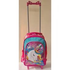 Mochila Escolar Infantil de Rodinhas Menina Unicórnio
