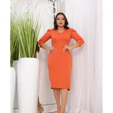 Vestido Feminino Peônia Manga Princesa 3/4 Com Bolso Tecido Em Viscolycra Premium Moda Evangélica