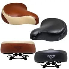 Banco Selim Bicicleta Largo Buzzer Beach 2 Molas Bike Grande - Cores