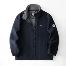 Jaqueta casual masculina de nova marca 2025, jaqueta de lã dupla face espessa, design de alta qualidade, jaqueta masculi