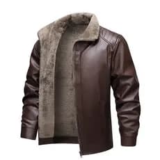 Jaqueta de Couro Masculina Inverno Forrada com Fleece Jaquetas de Motociclista Moda Jaqueta de Motocicleta Casaco de Cou