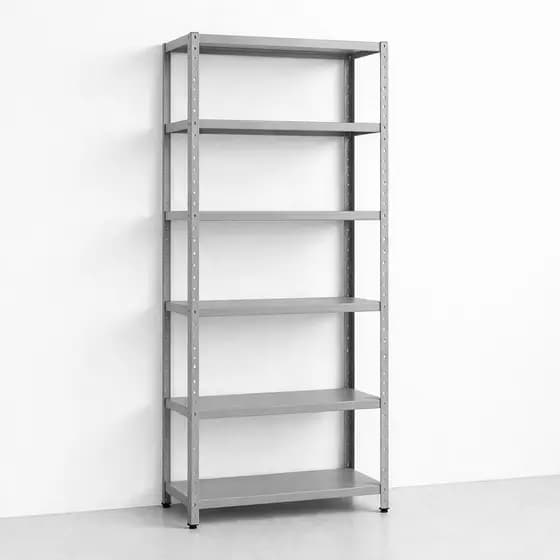 Prateleira em Aço com 6 Compartimentos – 90 cm Cinza