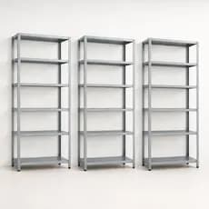 Kit 3 Estantes Aço 6 Bandejas 90cm Organizadora Multiuso