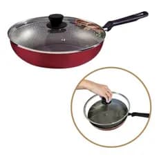 Frigideira Funda 24cm Tramontina Com Tampa De Vidro Antiaderente Starflon Premium Cozinha Moderna