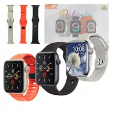 Relógio Inteligente Smartwatch 45mm com 03 Pulseiras Eletromex W9 MAX