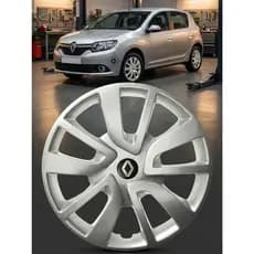 Jogo Calota Aro 15 Renault Sandero Logan Scenic Encaixe 4 unidades Carlota