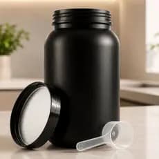 Pote Para Whey Protein Vazio 3,6 Litros + Scoop Medidor 50ml Frasco Suplementos Mantimentos Com Tampa 1 ou 2 Unidades