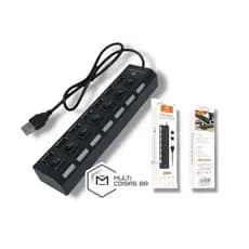 Hub Usb 2.0 - 7 Multi Portas H'maston Adaptador Extensor