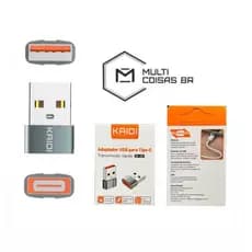 Cabo de Dados Adaptador OTG USB para Tipo C KAIDI KD-339