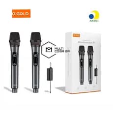 Microfone Sem Fio Profissional MCF-51 | 2 Microfones + Receptor | Alta Captação | Karaokê, Eventos.