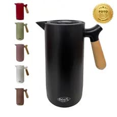 Garrafa térmica de Água Café Chá Bebidas Quentes Cabo de Madeira 1 litro Wood Várias Cores