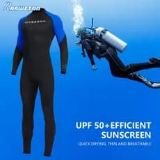 [Raaaweton.br] Fato De Mergulho Masculino De Manga Longa Protetor Solar Roupas Pele Equipamento Esportivo Aquático
