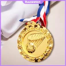 Medalha Esportiva Útil De Medalhas De Basquete De 6.5 Cm Com Fita De Pescoço Para Vencedores [Raaaweton.br]