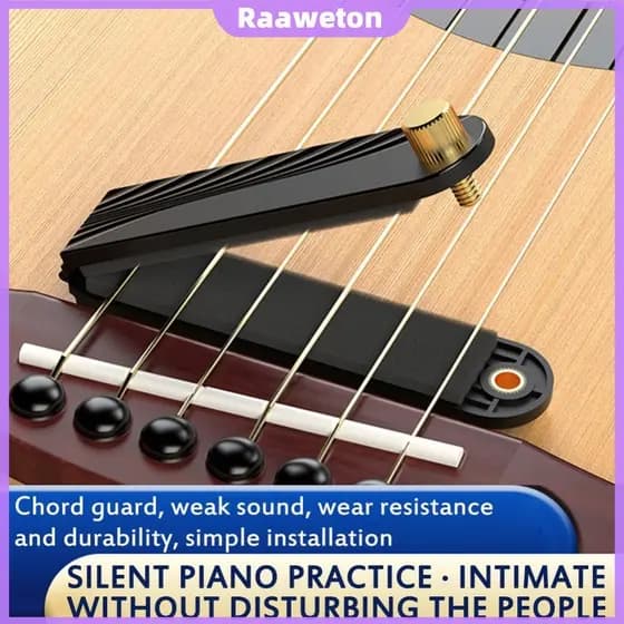 Silenciador De Guitarra Mudo Almofada Folk Acústica Prática Peças De Instrumento [Raaaweton.br]