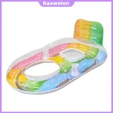 Cadeira De Jangada Flutuante De Lantejoulas Em PVC À Prova De Vazamentos Para Flutuadores De Lazer Aquático Adulto