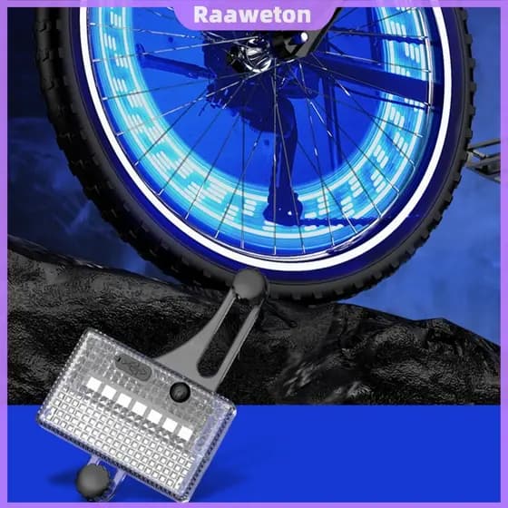 Luz Solar LED De Segurança Para Pneus De Bicicleta Luzes De Ciclismo À Prova D'água Passeios Noturnos [Raaaweton.br]