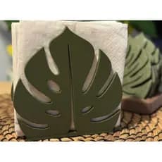 🍃✨ Porta Guardanapo Costela de Adão | Elegância Natural para sua Mesa
