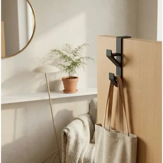 🚿✨ KIT 2 Ganchos para Porta & Box de Banheiro – Organização Sem Furadeira! ✨🚪Suporte Boné, Toalhas, Roupas