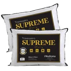 Kit 2 Travesseiros SUPREME Suporte FIRME ALTO / Classico PIQUET - HEDRONS - Akasa