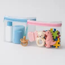 kit 30  Necessaire 18 x 15 x 5 Rosa/Azul/Branco  - Organizador Multiuso - Bolsa - Mala - kit festa