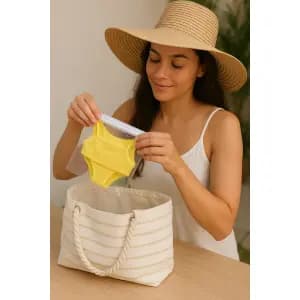Kit 10 Saco Organizador Envelope 25 x 25 de Pvc e Ziper