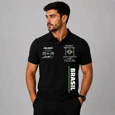 Camisa Polo Masculina Brasil Copa 2026 Seleçao Brasileira Njr EdiçaoLimited Joga Bonitoo