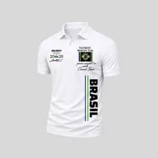 Camisa Polo Masculina Brasil Joga Bonitoo Nj.r  Ediçao limitada Esportiva Malha Piquet
