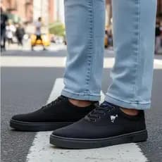 Tenis Masculino Sapatenis Polo Joy Casual Confortável Leve Macio Preto/Vermelho