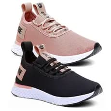 Kit Combo Com 2 Pares Tenis Feminino Polo Ultrabone De Para Caminhada Academia Confortável Esportivo